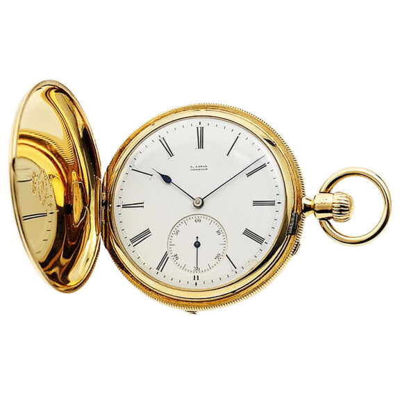 German gold Glashütte pocket watch in quality 1A Circa 1870