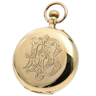 Rare German 18k gold open faced pocket watch Circa 1870.