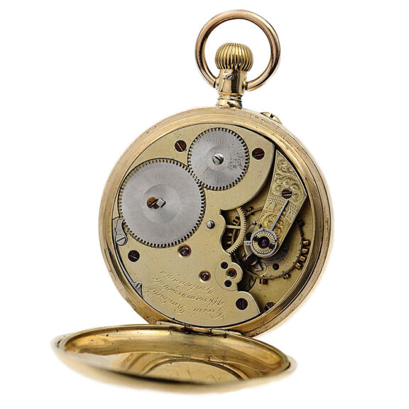 Rare German 18k gold open faced pocket watch Circa 1870. Rare German 18k gold open faced pocket watch Circa 1870.