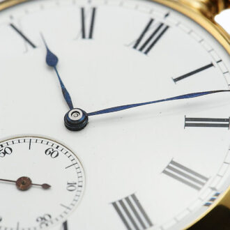 Rare German 18k gold open faced pocket watch Circa 1870.