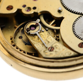 Rare German 18k gold open faced pocket watch Circa 1870.