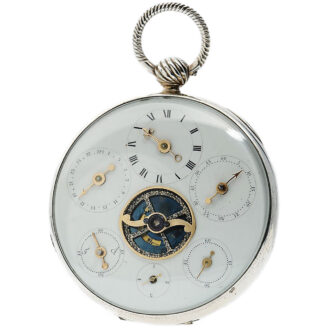 Rare silver English Seconde Foudroyante pocket watch Circa 1777
