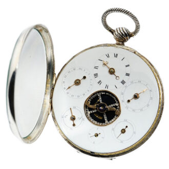 Rare silver English Seconde Foudroyante pocket watch Circa 1777