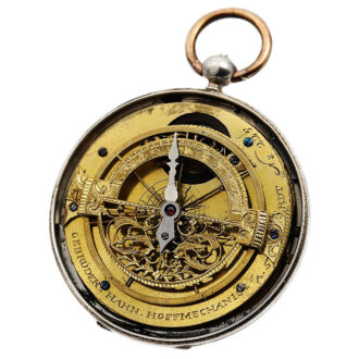 German pocket watch with regulator dial and calendar Circa 1795