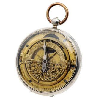 German pocket watch with regulator dial and calendar Circa 1795