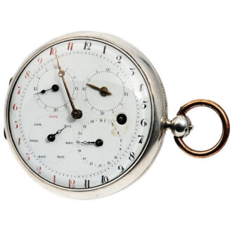 German pocket watch with regulator dial and calendar Circa 1795