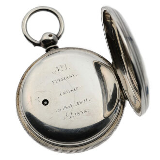 Rare English sterling silver open faced deck watch Circa 1837