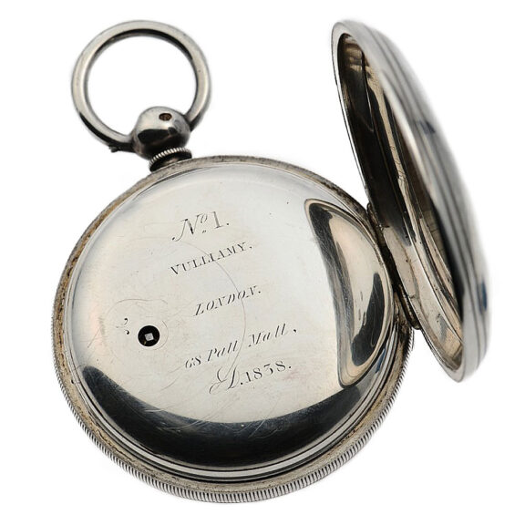 Rare English sterling silver open faced deck watch Circa 1837 Rare English sterling silver open faced deck watch Circa 1837