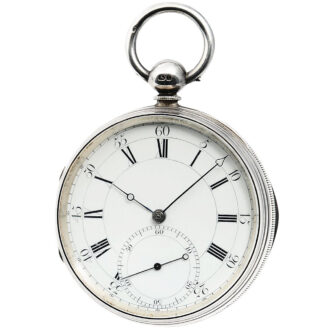 Rare English sterling silver open faced deck watch Circa 1837