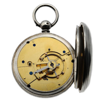 Rare English sterling silver open faced deck watch Circa 1837