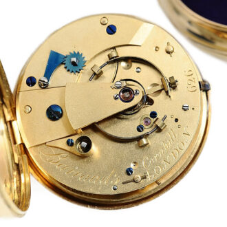 English pair-cased watch with spring detent escapement Circa 1813