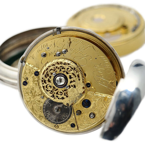 English pair-cased watch with jumping centre seconds Circa 1790 English pair-cased watch with jumping centre seconds Circa 1790