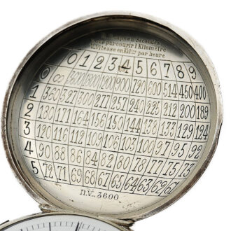 French silver decimal pocket tachometer watch Circa 1860