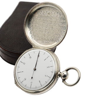 French silver decimal pocket tachometer watch Circa 1860