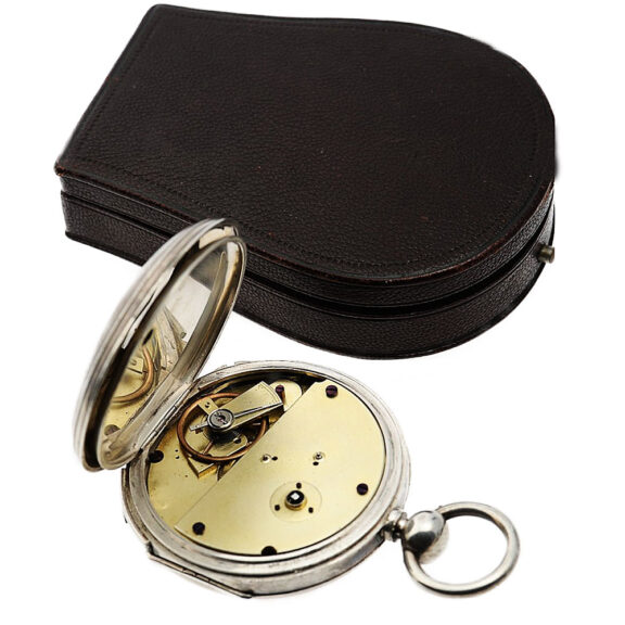 French silver decimal pocket tachometer watch Circa 1860 French silver decimal pocket tachometer watch Circa 1860