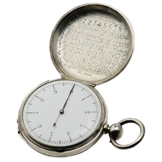 French silver decimal pocket tachometer watch Circa 1860