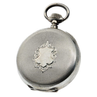 Swiss silver pocket watch with eight day movement Circa 1880