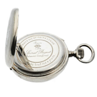 Swiss silver pocket watch with eight day movement Circa 1880