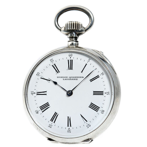 Swiss silver pocket watch with eight day movement Circa 1880