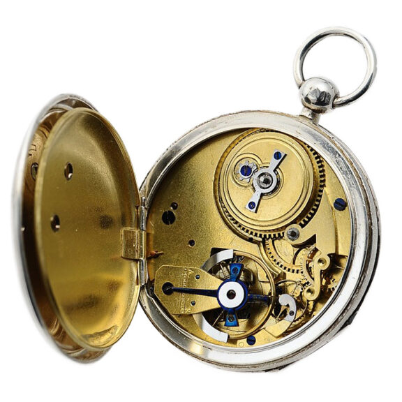 Swiss silver pocket watch with regulator dial and date Circa 1820 Swiss silver pocket watch with regulator dial and date Circa 1820