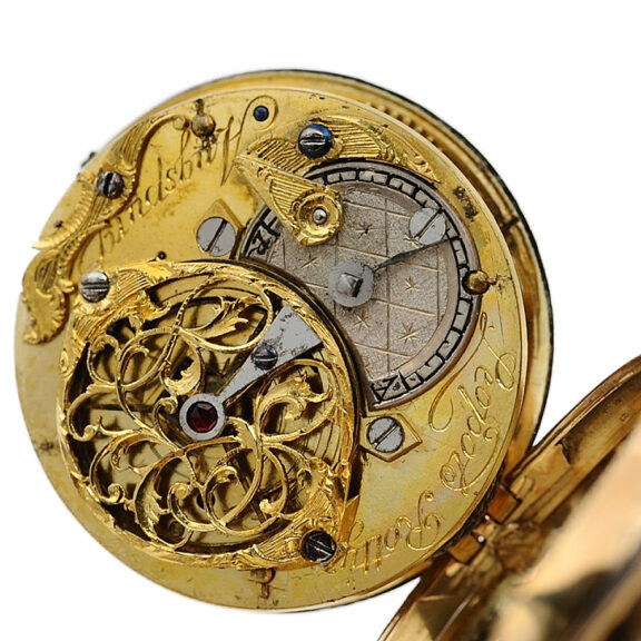 German 18K gold open faced verge pocket watch Circa 1780 German 18K gold open faced verge pocket watch Circa 1780