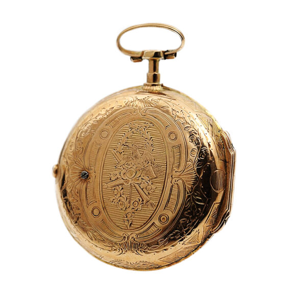 German 18K gold open faced verge pocket watch Circa 1780 German 18K gold open faced verge pocket watch Circa 1780