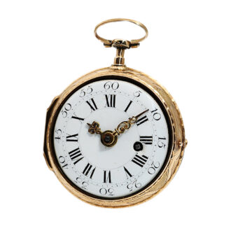 German 18K gold open faced verge pocket watch Circa 1780