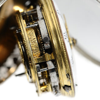 German repeating verge watch with repoussé decoration Circa 1750