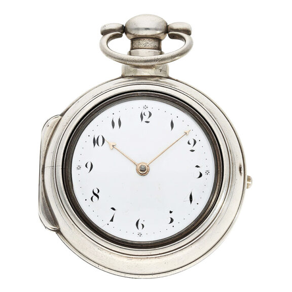 Rare English sterling silver pair cased coach clock Circa 1811