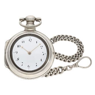 Rare English sterling silver pair cased coach clock Circa 1811