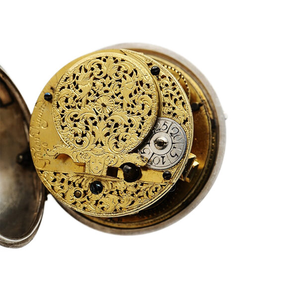 English pair-cased watch with simple rotating automaton Circa 1720 English pair-cased watch with simple rotating automaton Circa 1720