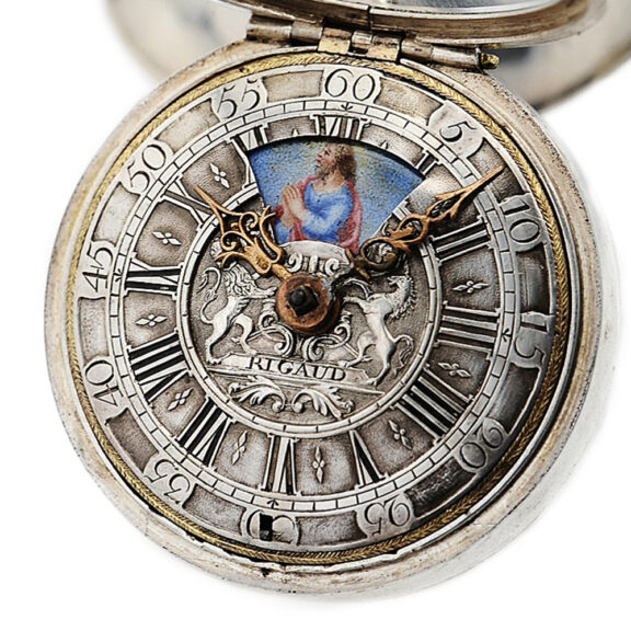 English pair-cased watch with simple rotating automaton Circa 1720 English pair-cased watch with simple rotating automaton Circa 1720