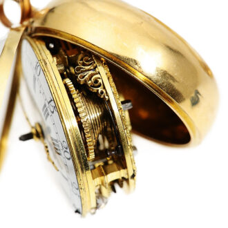 English verge pocket watch with repoussé decoration Circa 1768