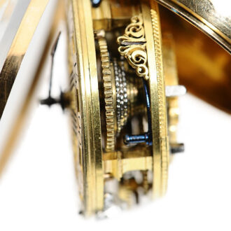 Rare Danish pocket watch with repoussé decoration Circa 1760