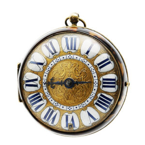 French verge Oignon pocket watch with watch chain Circa 1695