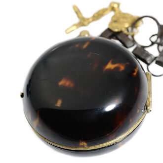French verge Oignon pocket watch with watch chain Circa 1695
