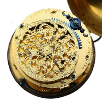 French verge Oignon pocket watch with watch chain Circa 1695
