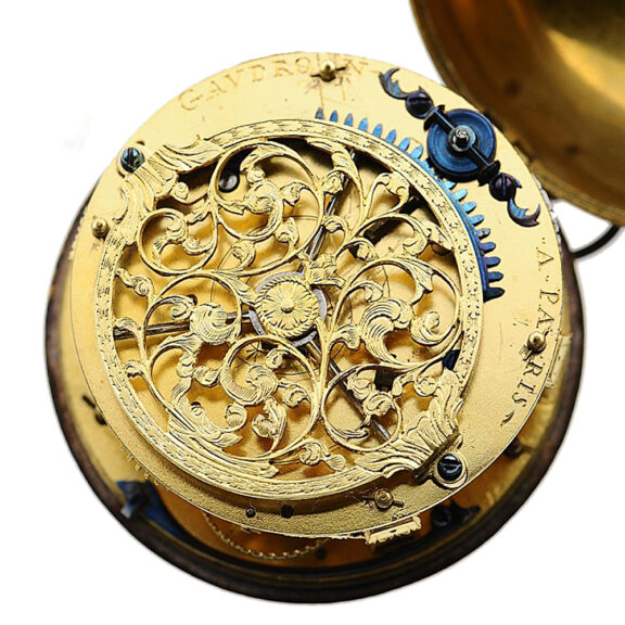 French verge Oignon pocket watch with watch chain Circa 1695 French verge Oignon pocket watch with watch chain Circa 1695
