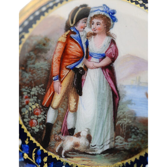French pocket watch with enamel medallion and chatelaine Circa 1790 French pocket watch with enamel medallion and chatelaine Circa 1790