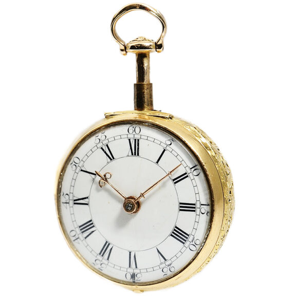 English pair-cased half quarter repeating pocket watch Circa 1760 English pair-cased half quarter repeating pocket watch Circa 1760