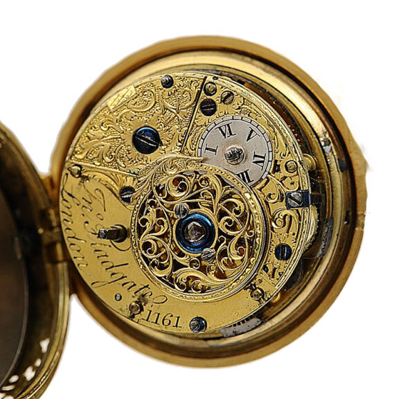 English pair-cased half quarter repeating pocket watch Circa 1760 English pair-cased half quarter repeating pocket watch Circa 1760