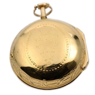 English pair-cased half quarter repeating pocket watch Circa 1760