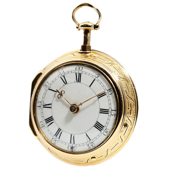 English pair-cased half quarter repeating pocket watch Circa 1760