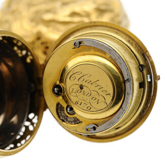 English repeating pocket watch with repoussé decoration Circa 1750