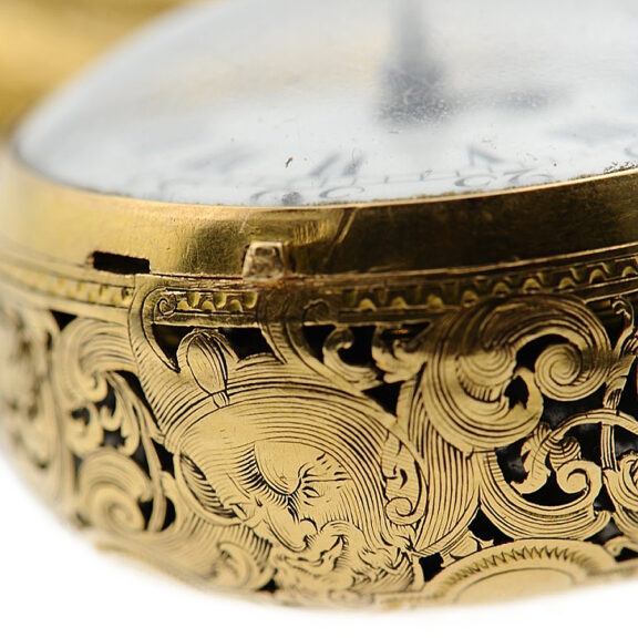 English repeating pocket watch with repoussé decoration Circa 1750 English repeating pocket watch with repoussé decoration Circa 1750