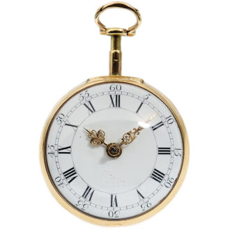 English pocket watch with miniature enamel painting Circa 1778