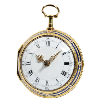 English pocket watch with miniature enamel painting Circa 1778