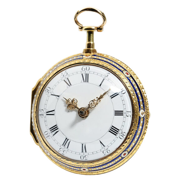 English pocket watch with miniature enamel painting Circa 1778 English pocket watch with miniature enamel painting Circa 1778