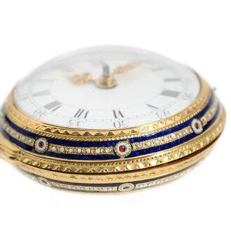 English pocket watch with miniature enamel painting Circa 1778