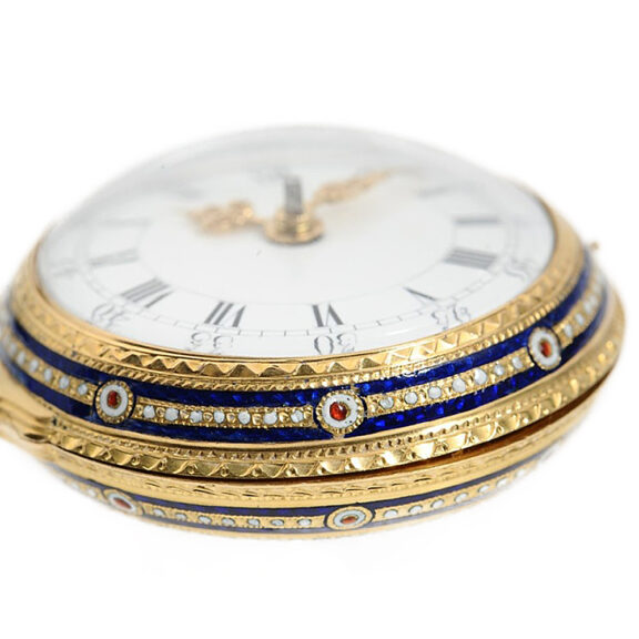 English pocket watch with miniature enamel painting Circa 1778 English pocket watch with miniature enamel painting Circa 1778